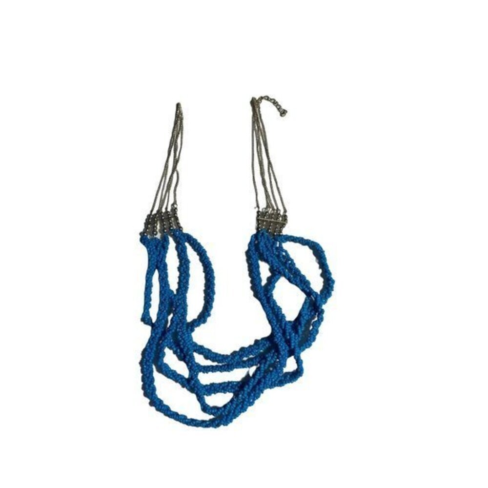 Statement Beaded‎ Necklace Women’s Blue
